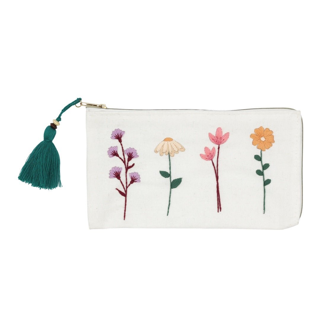 Embroidery Kit - Floral Pouch