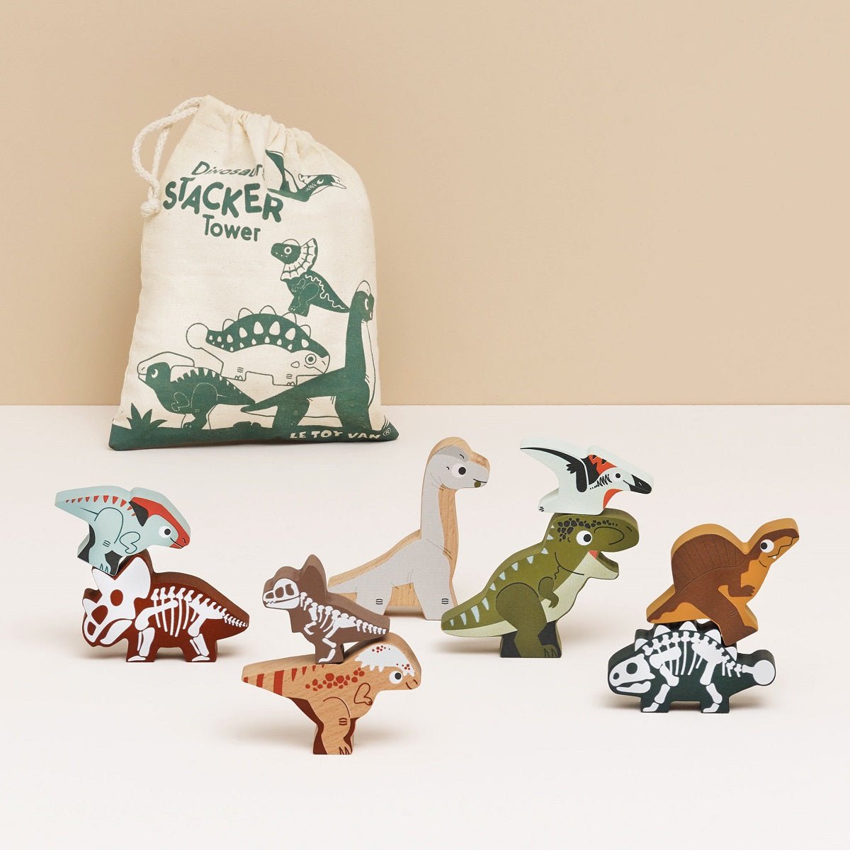 Stackable Wooden Dinosaurs