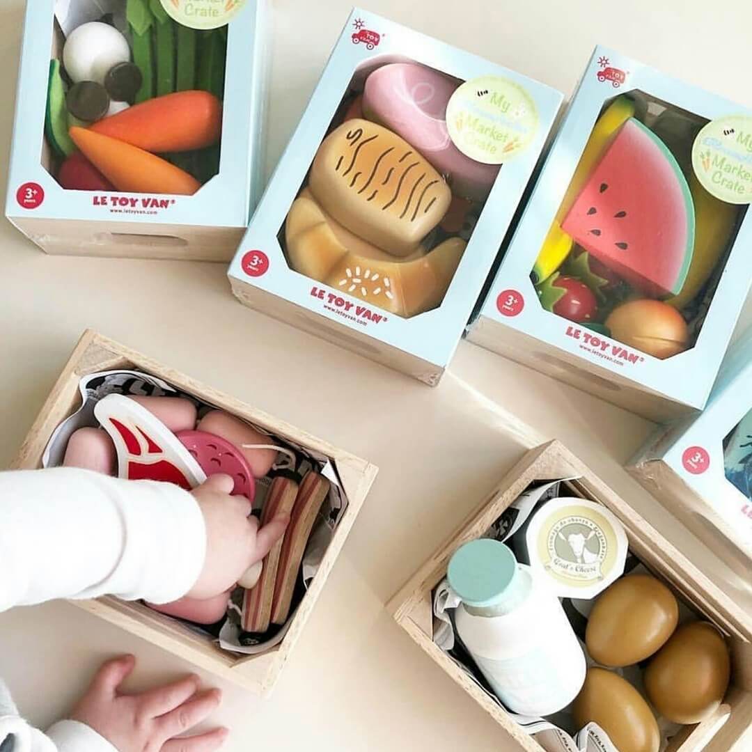 Market Crate of Apples and Pears
