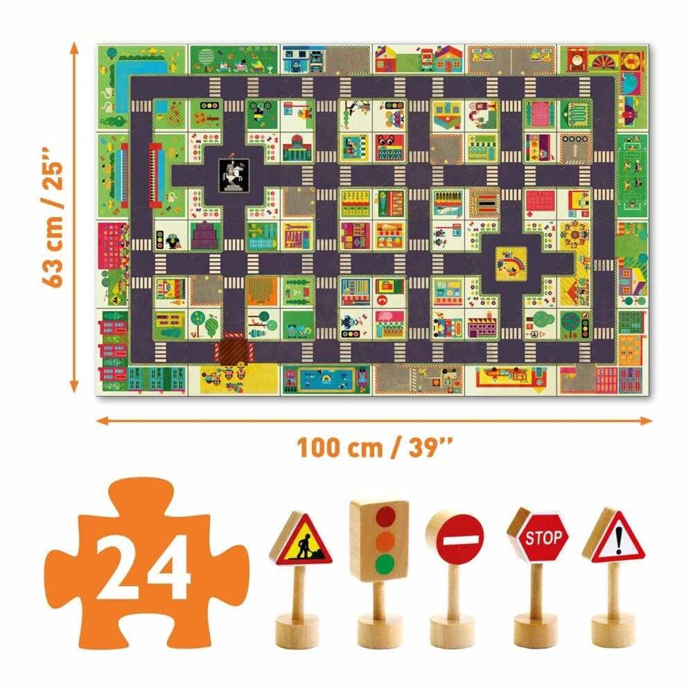 Pop to Play Giant Puzzle - The City (24 pcs)
