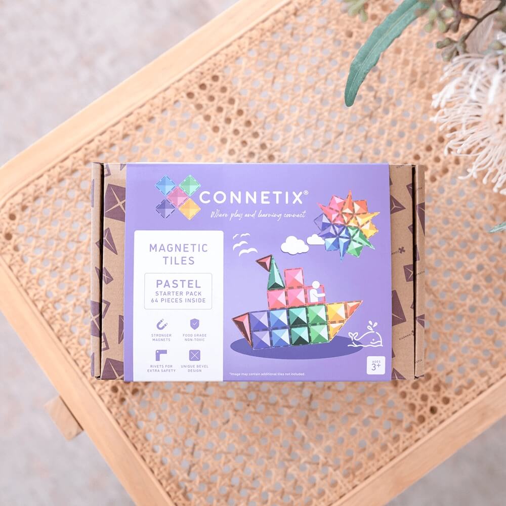 Magnetic Construction - Pastel Starter Kit (64 pcs)