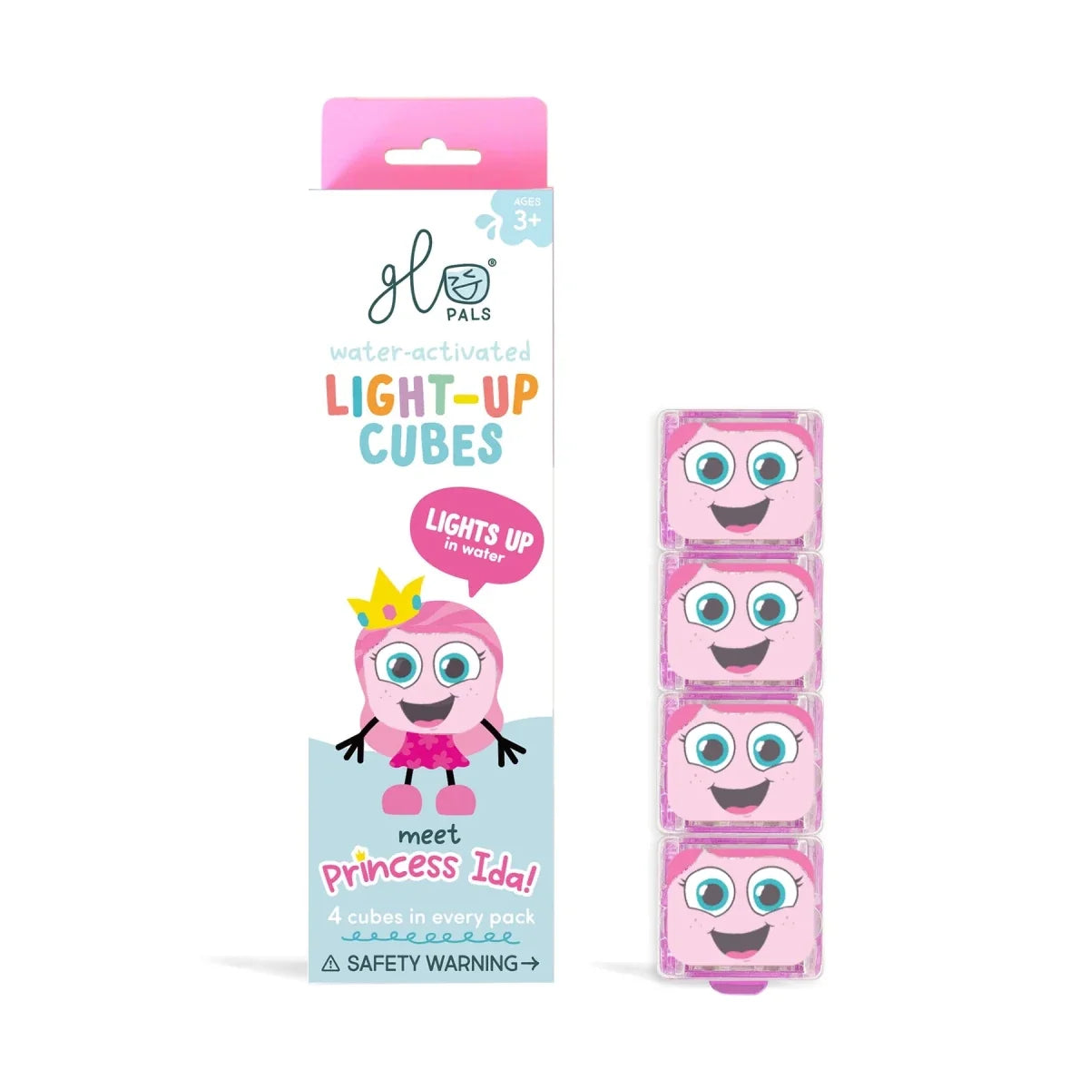 Glo Pals Light-Up Bath Cubes (Pack of 4)
