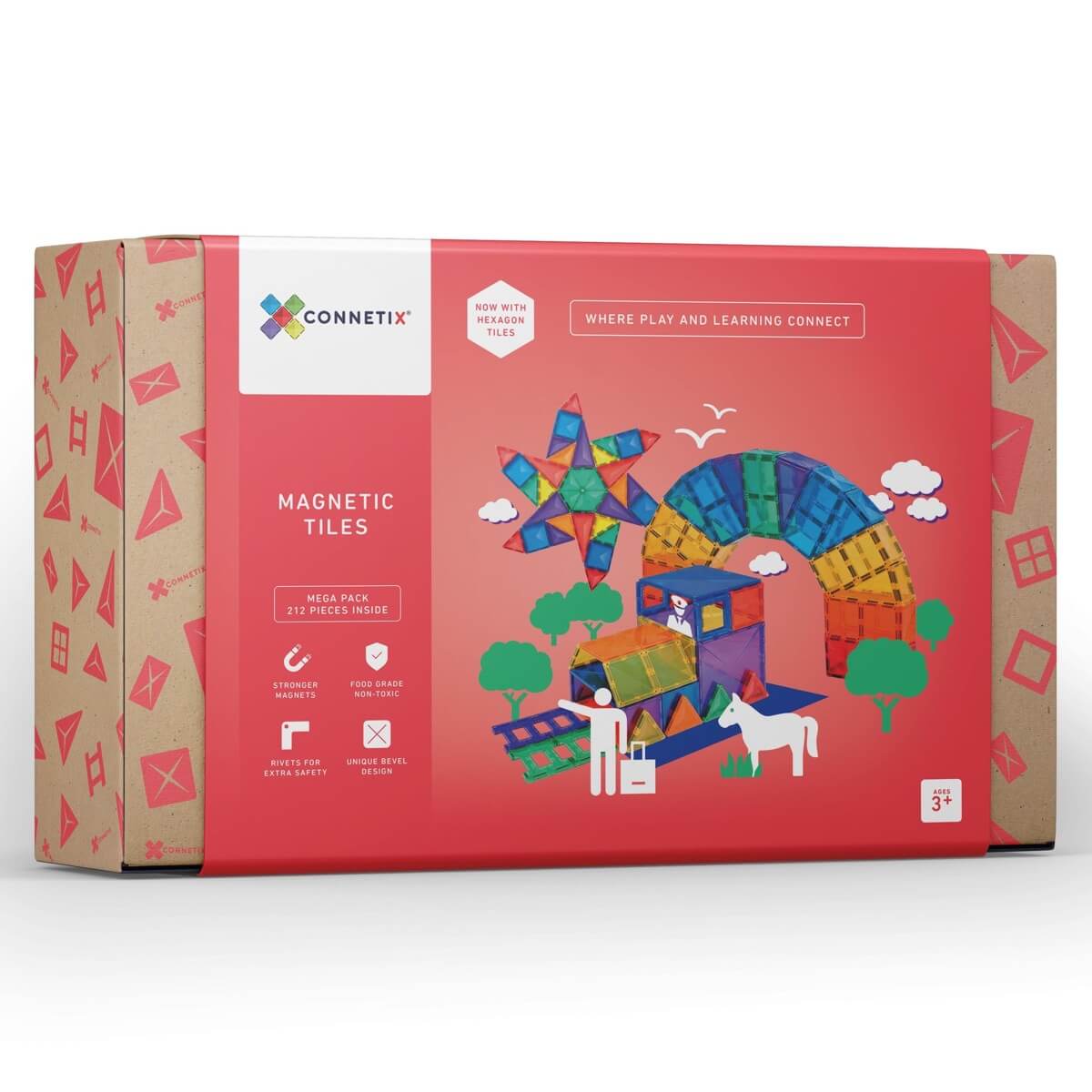 Magnetic Building Tiles - Mega Pack (212 pcs)