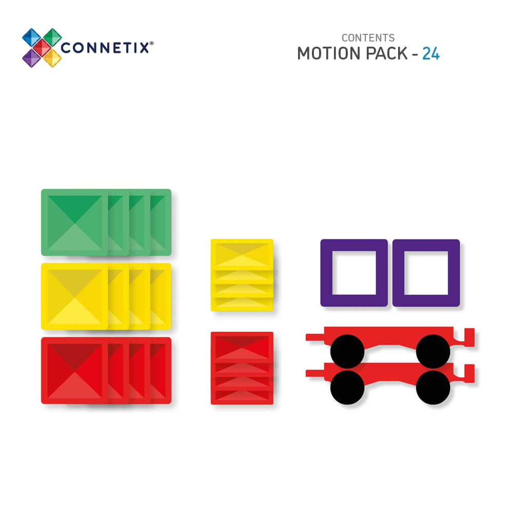 Rainbow Magnetic Tiles Motion Pack (24 pcs)