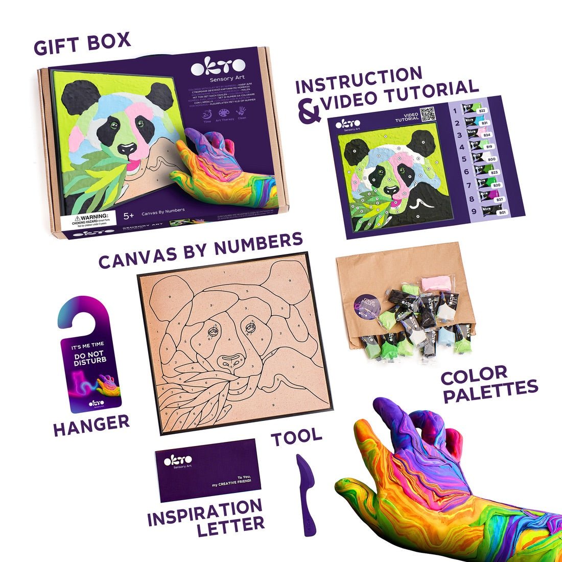 Clay Paint-by-Number - Panda