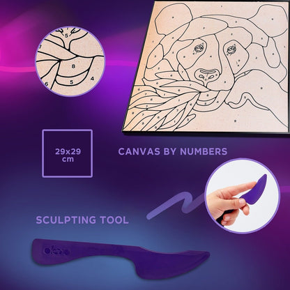 Clay Paint-by-Number - Panda