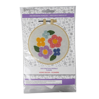 Mini Punch Needle Embroidery - Flower Wall Decor