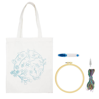 Creative Embroidery Kit - Floral Bag