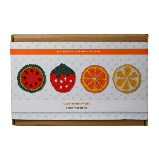 Punch Needle Embroidery Kit - Fruit Coasters