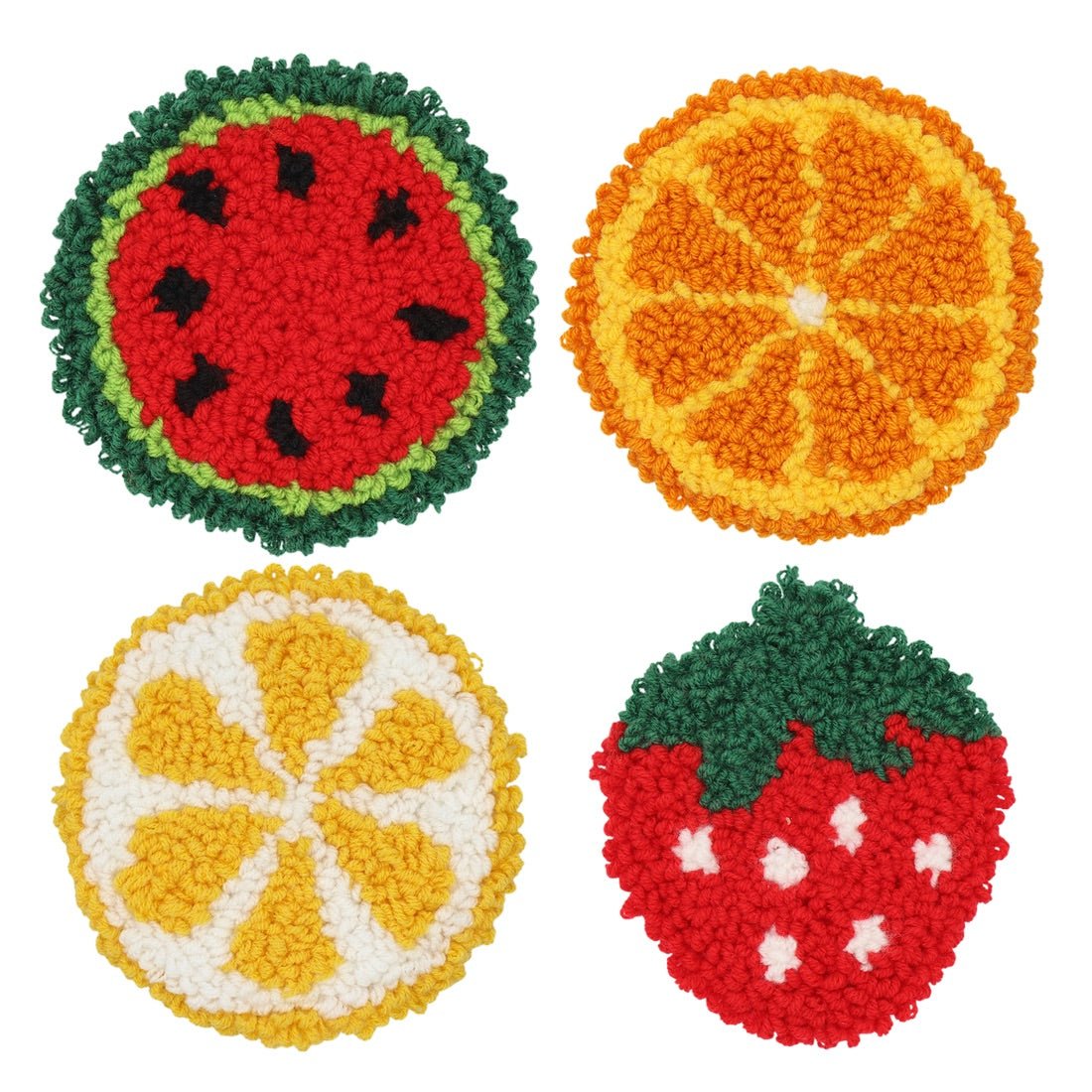 Punch Needle Embroidery Kit - Fruit Coasters