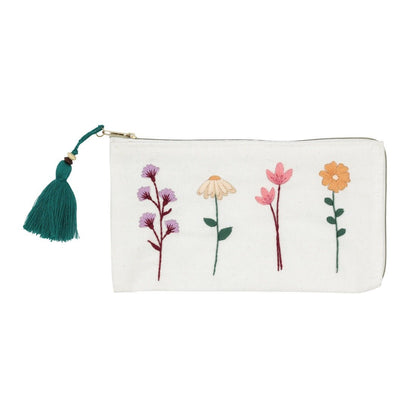 Embroidery Kit - Floral Pouch