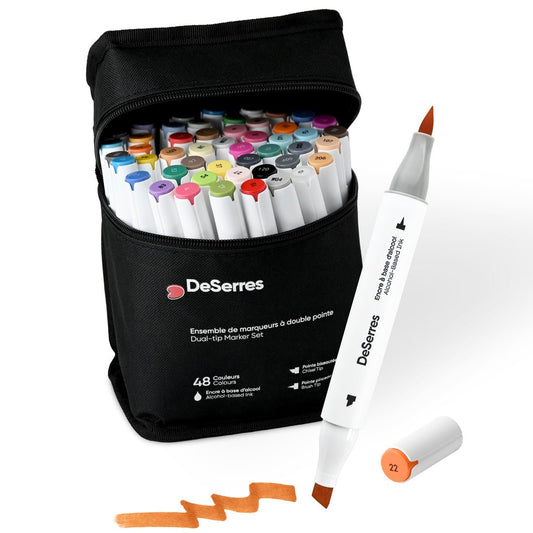 48 Dual-Tip Alcohol Markers