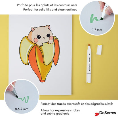 48 Dual-Tip Alcohol Markers