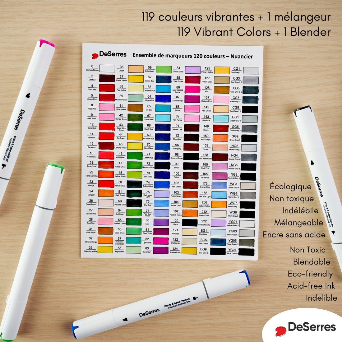 120 Dual-Tip Alcohol Markers