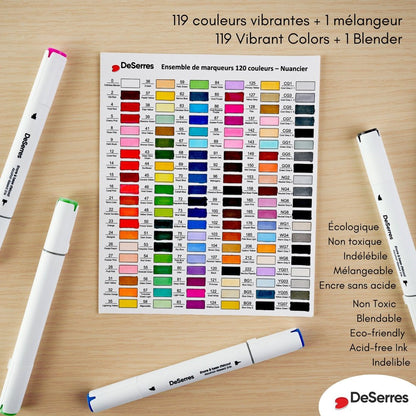 120 Dual-Tip Alcohol Markers