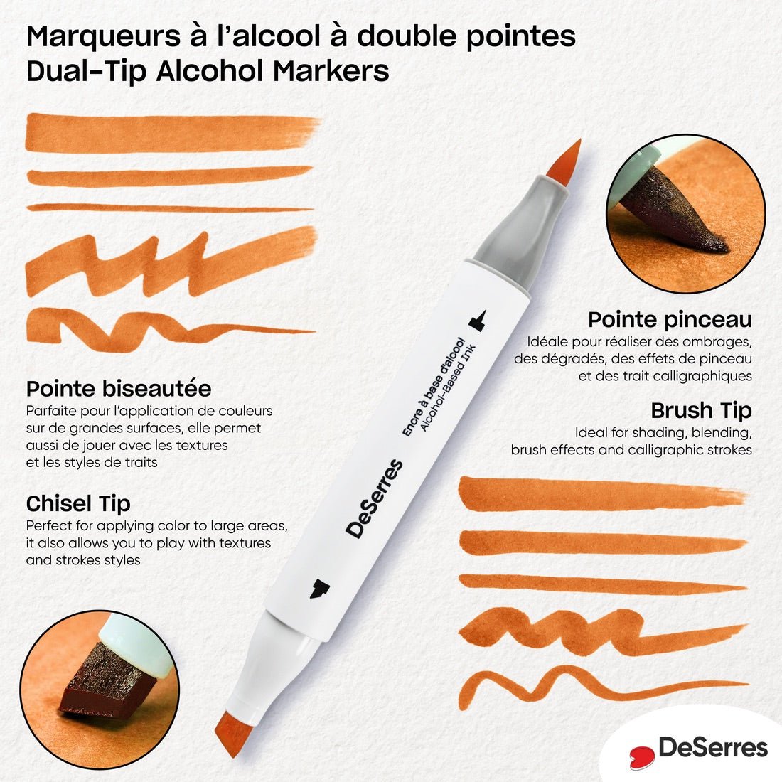 Set of 6 Dual-Tip Markers (Primary Colors)