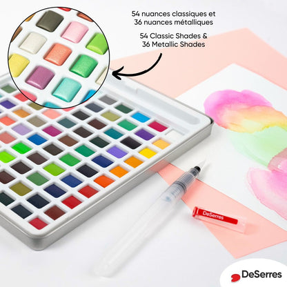 Watercolor Set - 90 Half Pans