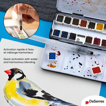 Watercolor Set - 24 Half Pans