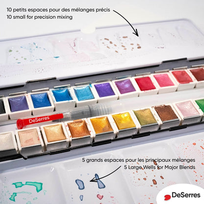 Glitter Watercolor Set - 24 Half Pans