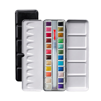 Glitter Watercolor Set - 24 Half Pans