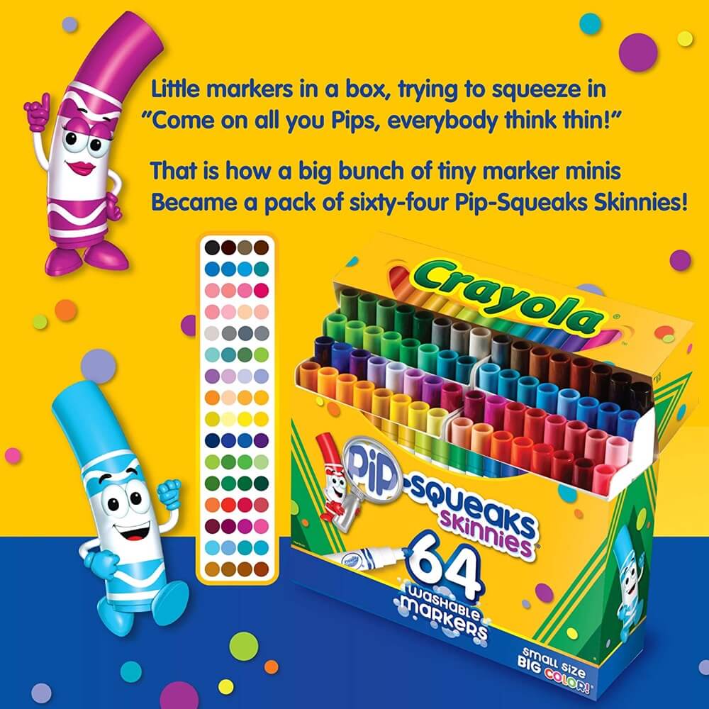 64 Pip-Squeaks Thin Markers