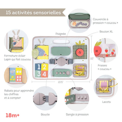 Sensory Activity Board with Fasteners