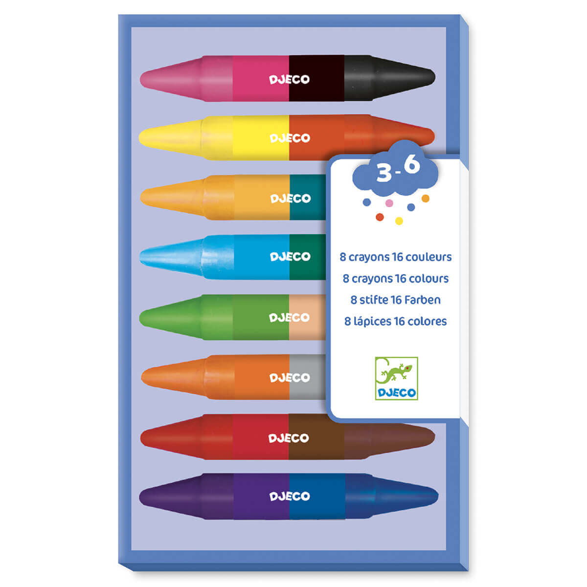 8 Double-Sided Wax Crayons