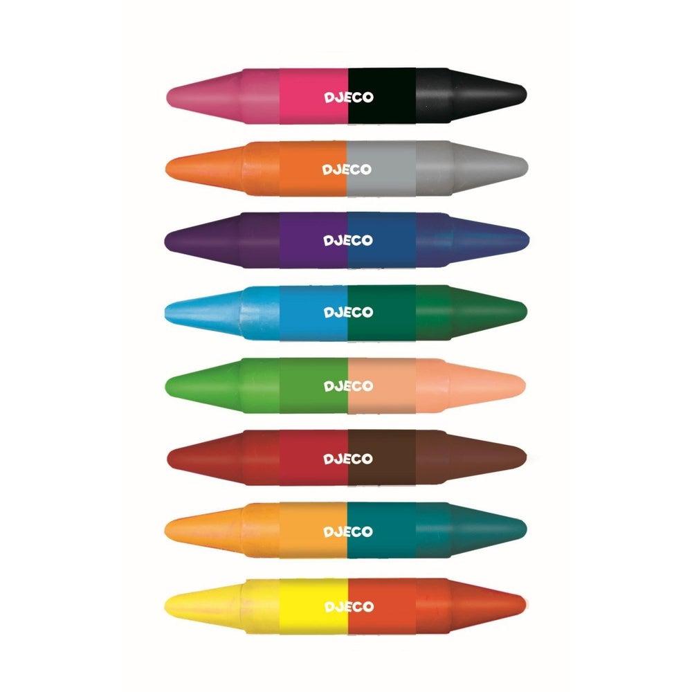 8 Double-Sided Wax Crayons