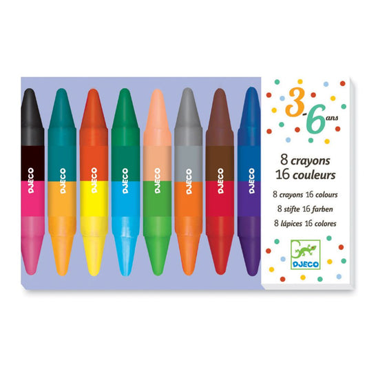 8 Double-Sided Wax Crayons