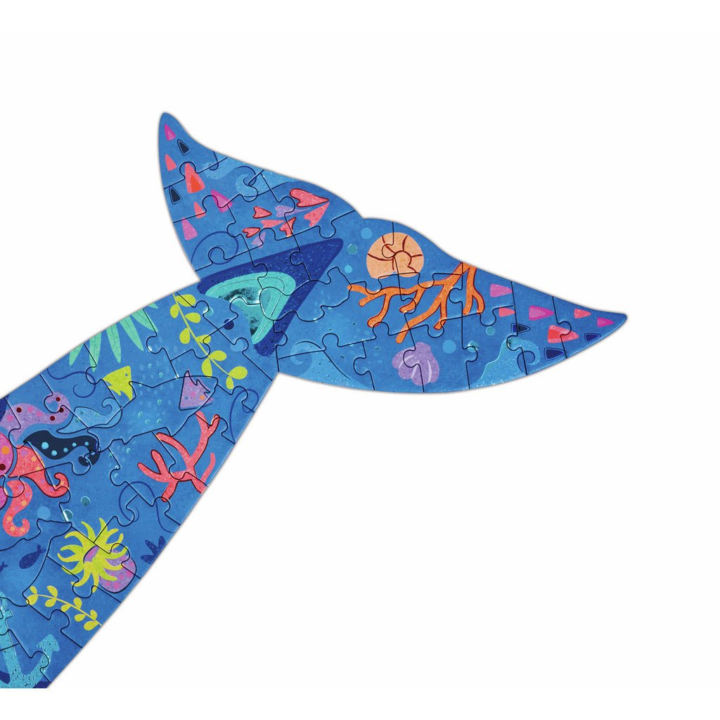 Giant Glitter Puzzle - Humpback Whale (200 pcs)