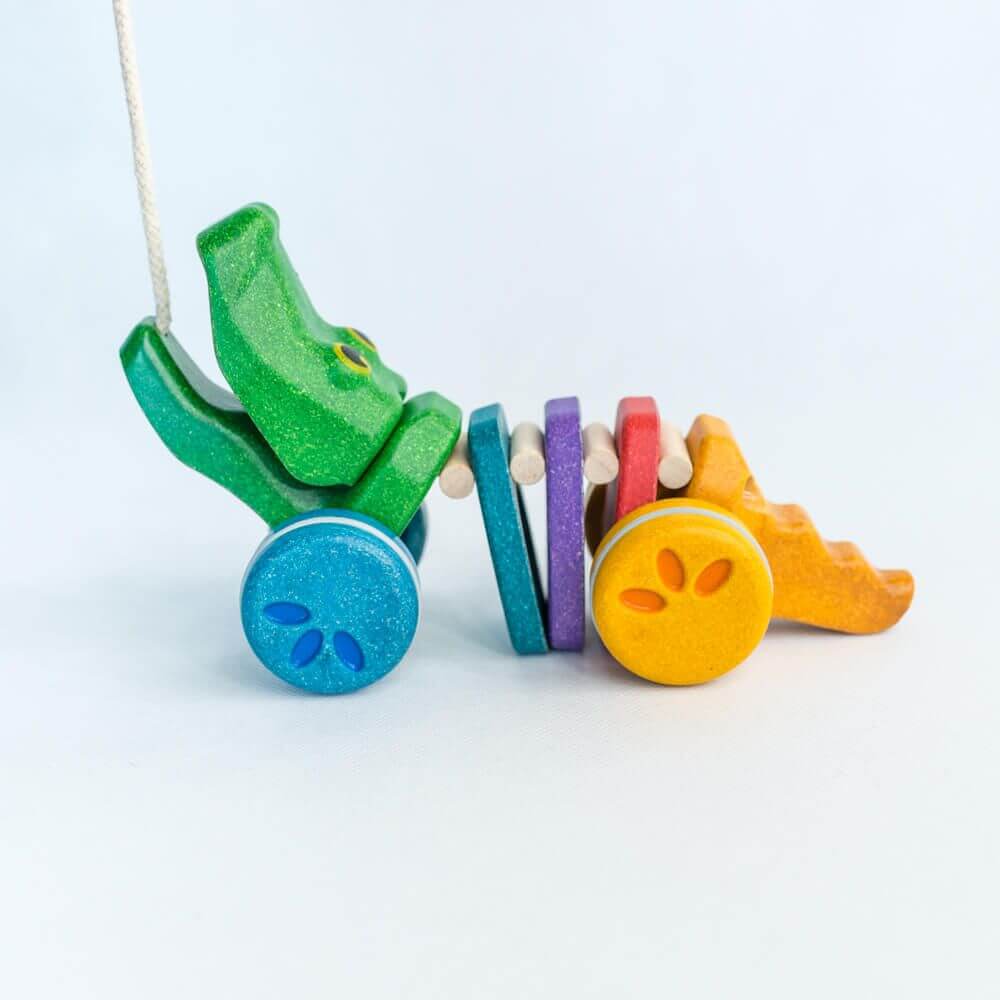 Rainbow Dancing Pull-Along Alligator