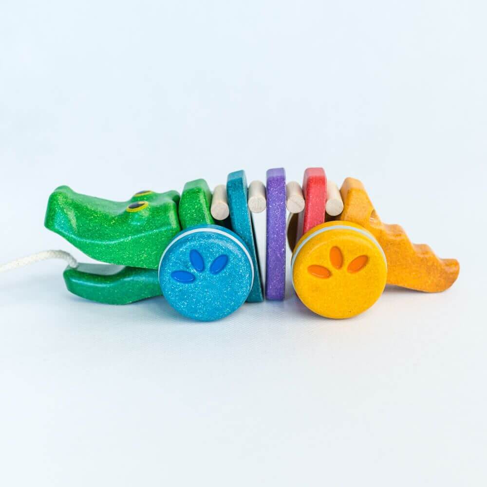 Rainbow Dancing Pull-Along Alligator