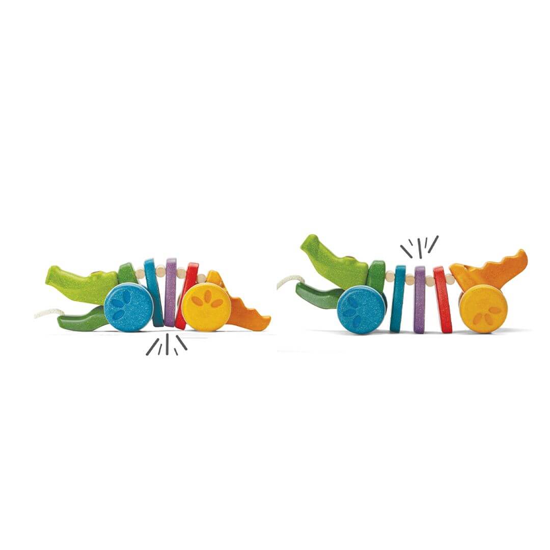 Rainbow Dancing Pull-Along Alligator