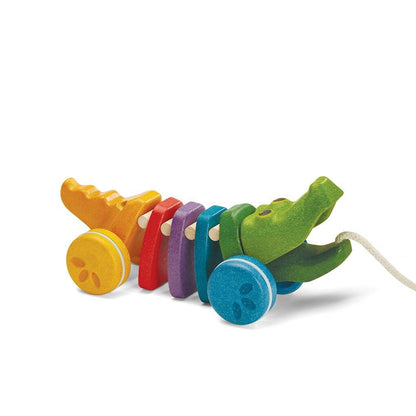 Rainbow Dancing Pull-Along Alligator