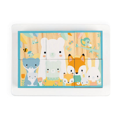 6 Wooden Cubes Tray