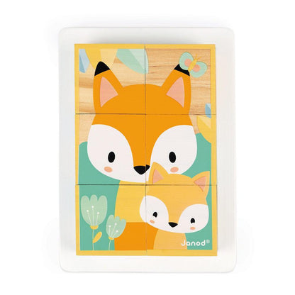 6 Wooden Cubes Tray