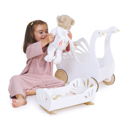 Sweet Swan Doll Bassinet