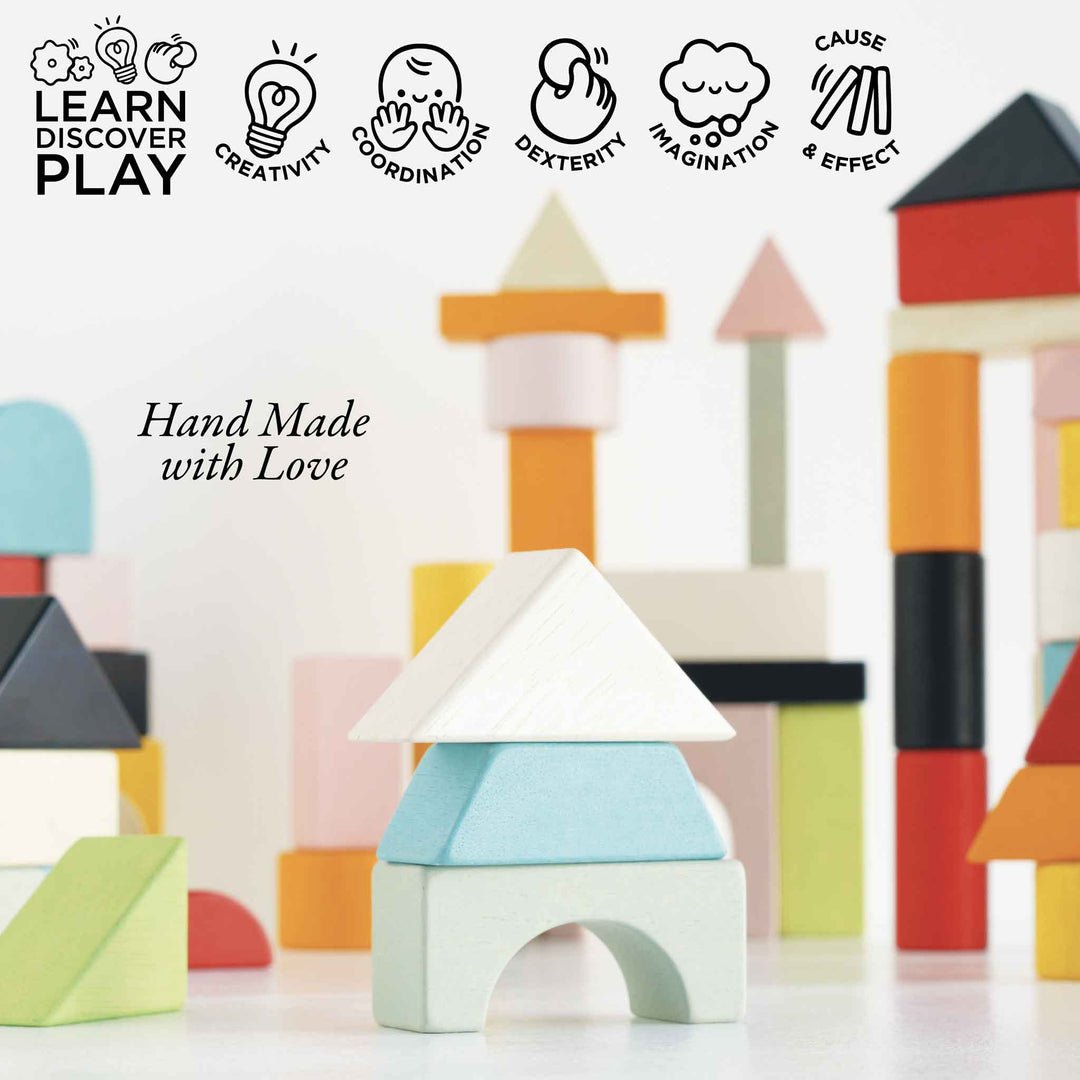 Wooden Building Blocks (60 pcs)