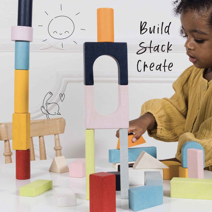 Wooden Building Blocks (60 pcs)