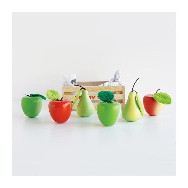 Market Crate of Apples and Pears