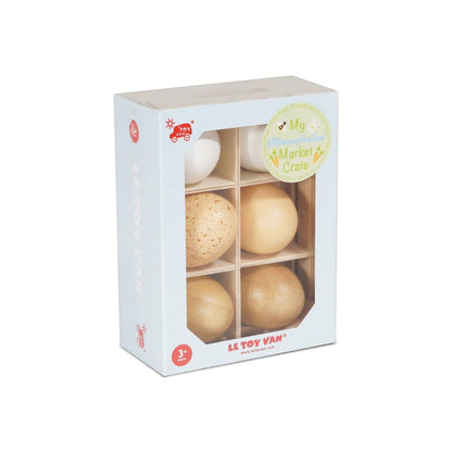 Wooden Half-Dozen Eggs Crate