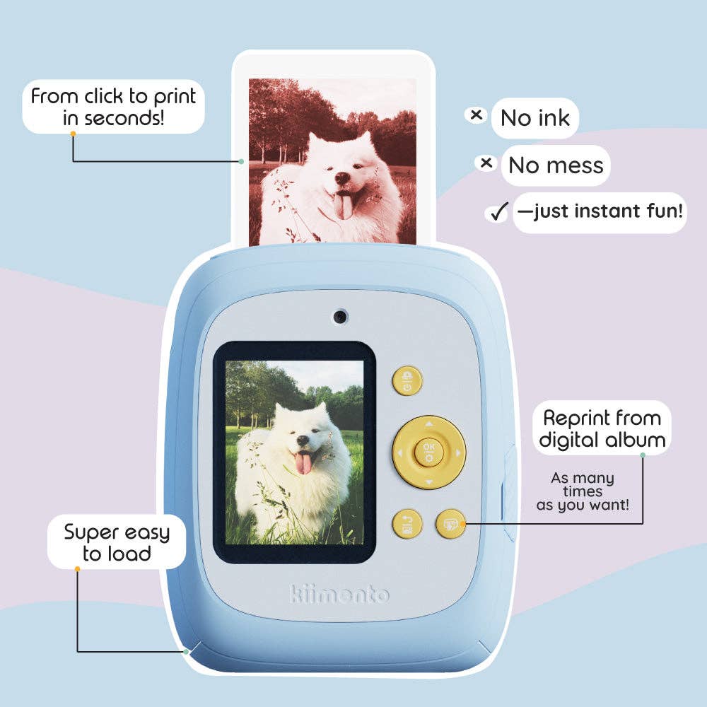 Kiimento Print Pro Instant Camera - Sky Blue (Model P2)