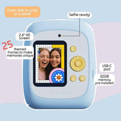 Kiimento Print Pro Instant Camera - Sky Blue (Model P2)