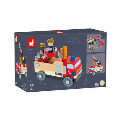 Brico'Kids Wooden Fire Truck
