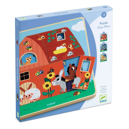 Chez Moo 3-Level Puzzle