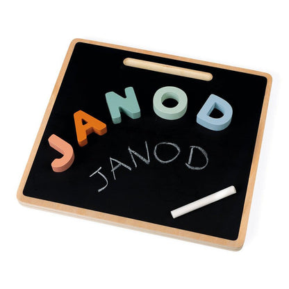 Wooden Alphabet Puzzle + Chalkboard