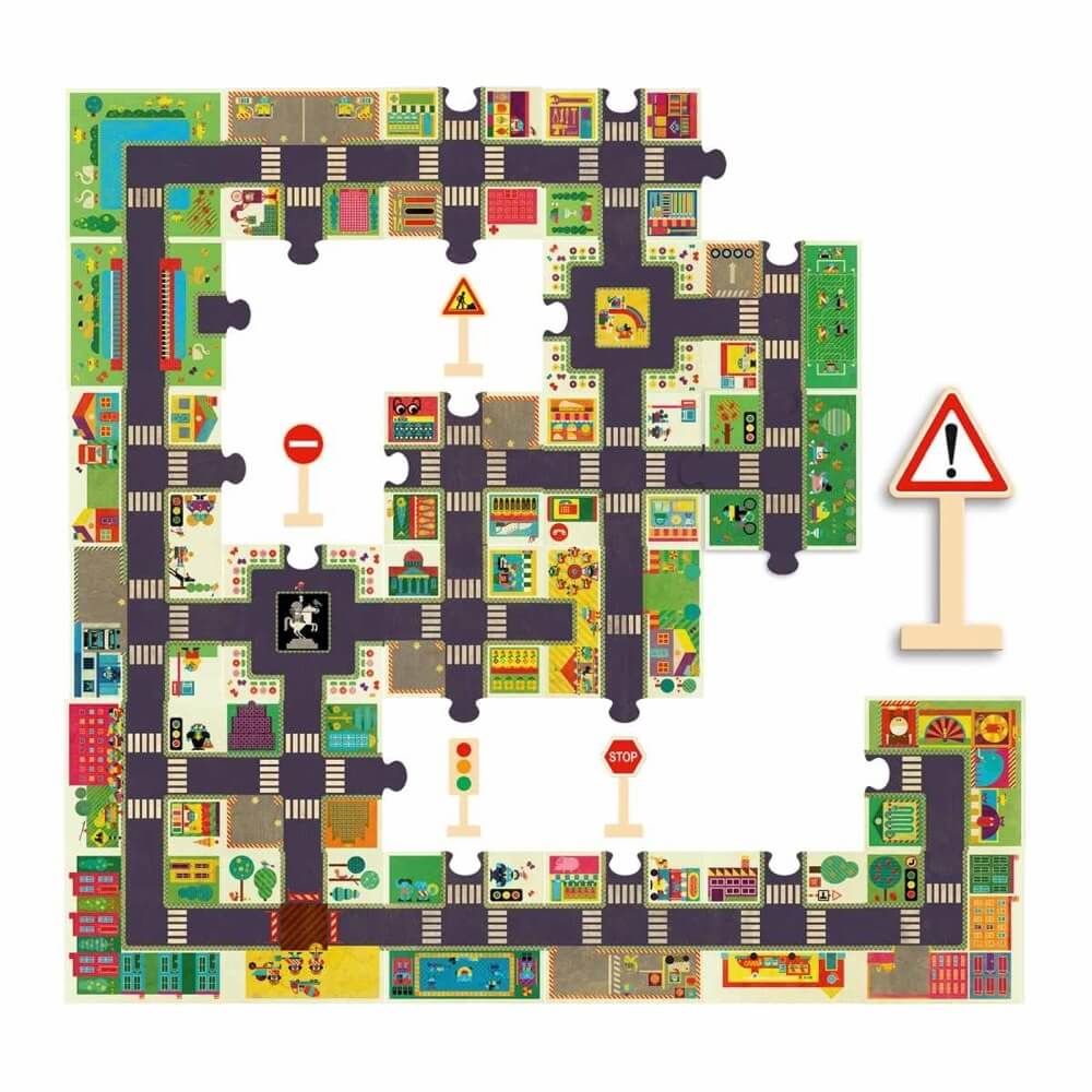 Pop to Play Giant Puzzle - The City (24 pcs)