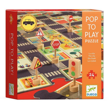 Pop to Play Giant Puzzle - The City (24 pcs)