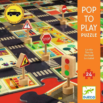 Pop to Play Giant Puzzle - The City (24 pcs)