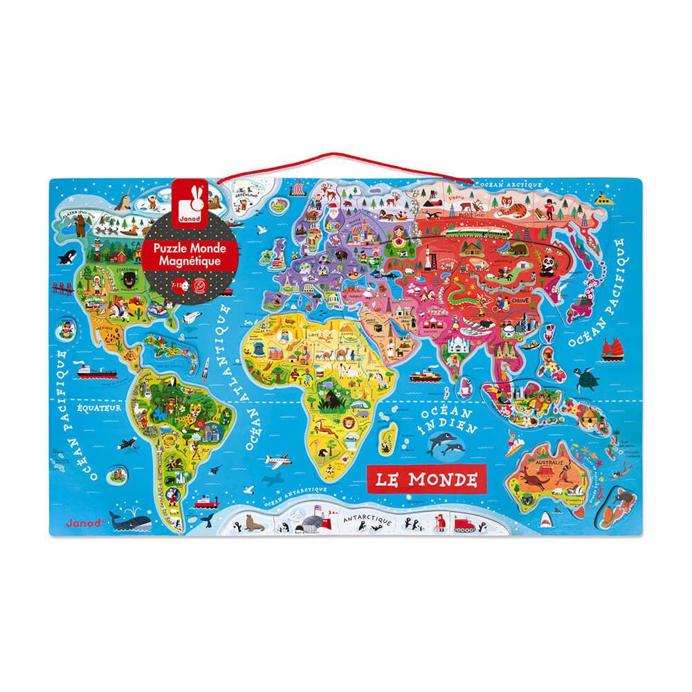 Magnetic Puzzle - World Map (92 pcs)
